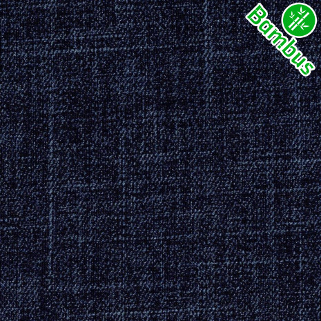 Jednolíc elastický BAMBUS Vis./8%Lycra tm.modrý, tisk Jeans 